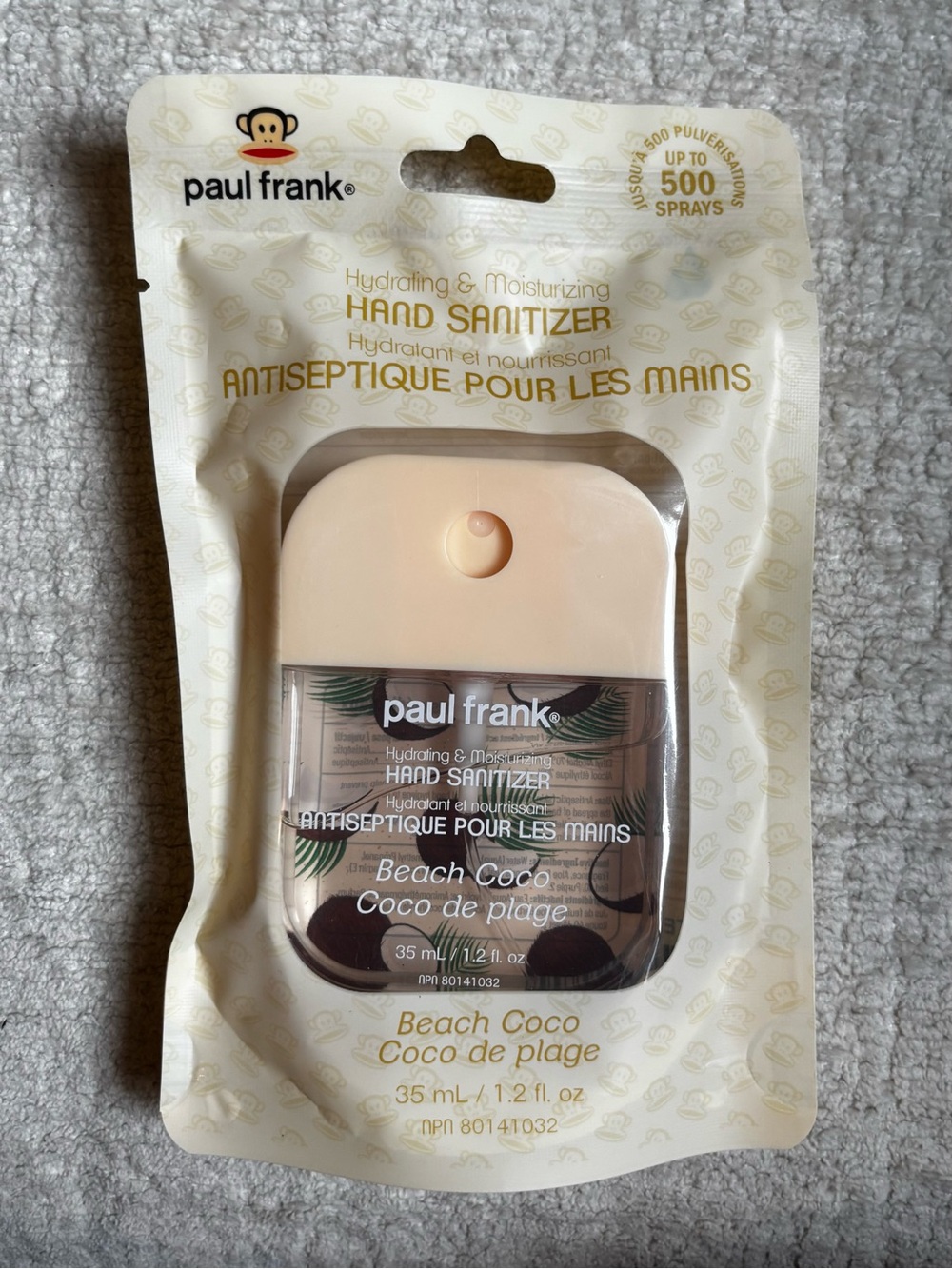 NWT Paul Frank 🥥 Hydrating Hand Sanitizer Spray — Beach Coco
